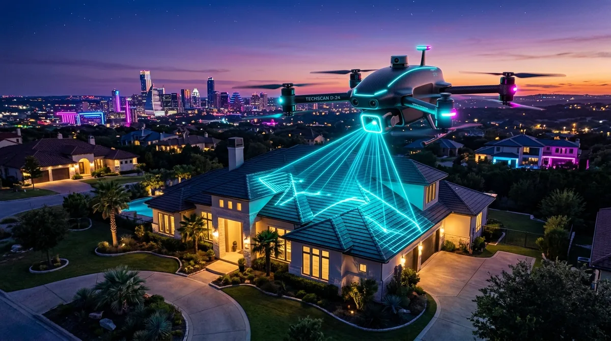Drone roof damage scan